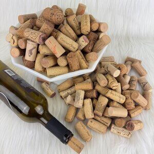Lot of 160 Assorted Wine Corks Mixed Brands for Arts Crafts and DIY Projects